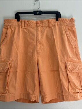 Polo Ralph Lauren Shorts Mens Size 42 Orange Cargo 10 Inch Cotton Casual Pockets